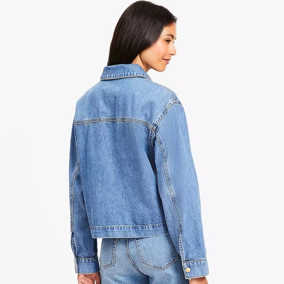 Loft Women's Blue Denim Top - Picture 2 of 3